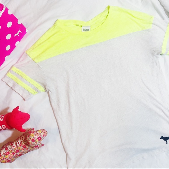 PINK Victoria's Secret Tops - VS PINK | Tee Neon Citrus
